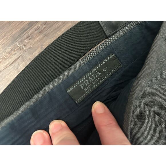 Prada Authentic Gray Straight Trouser Pants, Size 36 x27 * - Picture 12 of 16